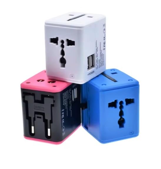 All in One Universal Worldwide Travel Adapter with 2 USB Charging Port, AC Power AU UK US EU Plug Adapter, 100-240V Surge/Spike Protected - Pack of - 1-image-41