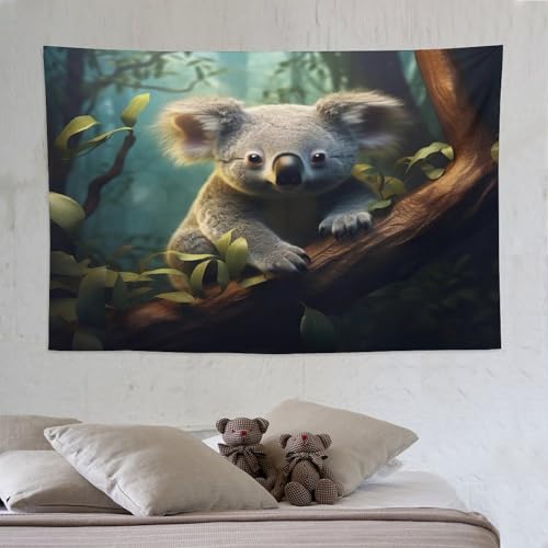Tenture murale koala 150x230cm id&eacute;e cadeau pour d&eacute;co de chambre
