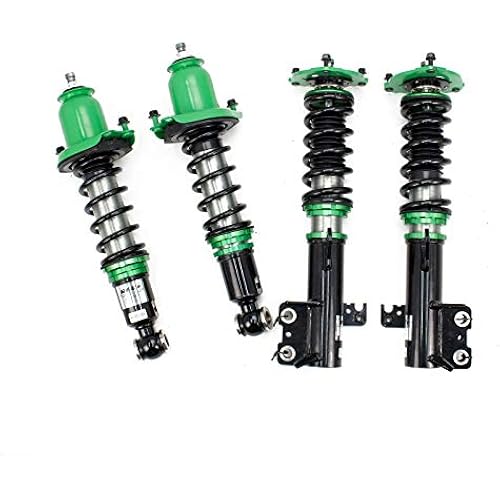 Rev9 R9-HS2-066_2 Hyper-Street II Coilover Suspension Lowering Kit, Mono-Tube Shock w/ 32 Click Rebound Setting, Full Length Adjustable, compatible with Toyota Matrix FWD (E130) 2003-08