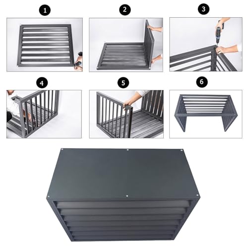 Cubierta de aluminio para aire acondicionado con acabado premium y valla decorativa 7