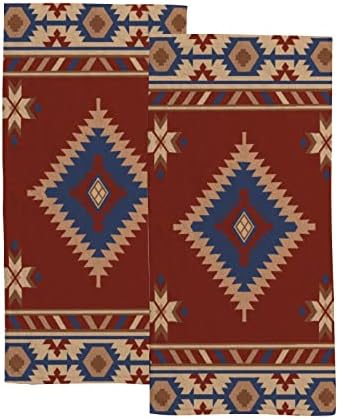 Pendleton Bath Towel Set of 2 Decorative Aztec Hand Towels for Bathroom Kitchen Western Fingertip Towel Set Bridal Shower Gift Ideas Stocking Stuffer Birthday Chirstmas Gifts Bathroom Decor