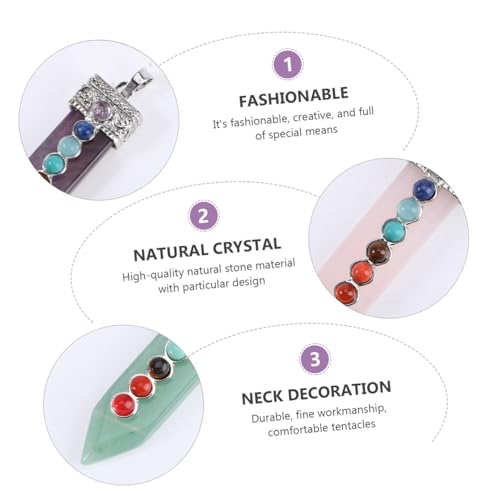 Pendentif en pierre naturelle Uonlytech 4pcs : accessoire de création pour collier DIY unique