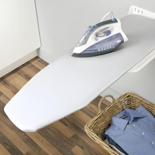 Planche à repasser pliable ZAXER - Blanc - Table à repasser pliante en acier trempé blanc -...
