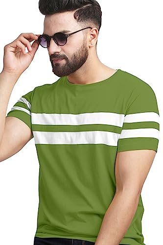 Image of AUSK T-shirt for Mens Double Stripes on Chest