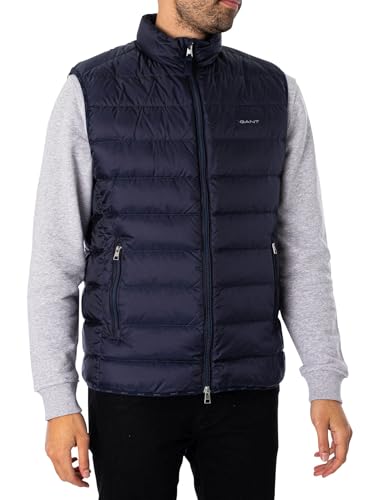 GANT Light Down Vest Chaleco, Evening Blue, M para Hombre