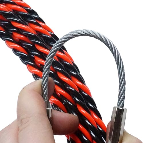 Extractor de cables de 50 metros con rueda de empuje anticodos 6