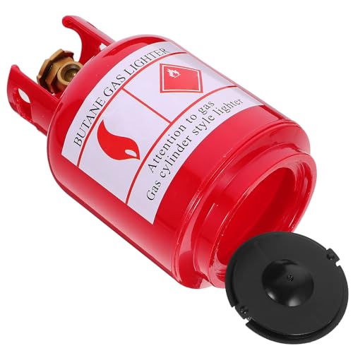GALPADA Hucha Forma de Bombona de Gas Pequeña Roja Monedero Decorativo de Plástico para Hucha Creativa para Ahorro y Decoración del Hogar Original para Cumpleaños