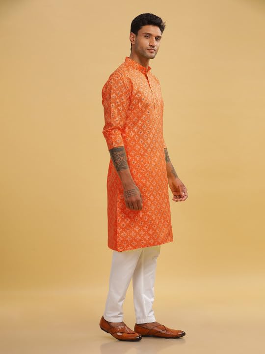 Image of BE ACTIVE Cotton Kurta for Men | Traditional and Classy Design | Indian Kurta | Full Sleeve Kurta