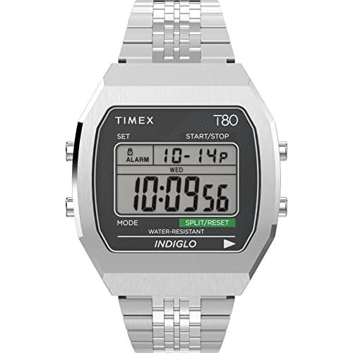 Timex Reloj Digital para Unisexo de Cuarzo con Correa en Acero Inoxidable TW2V74200