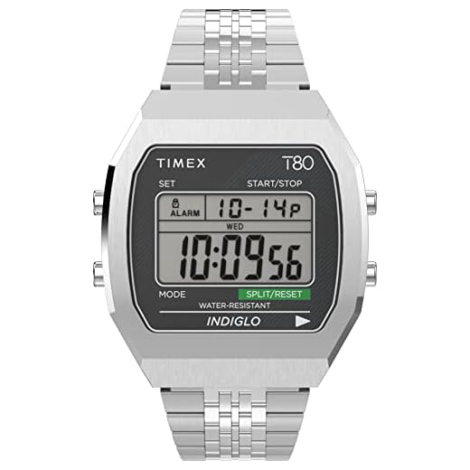 Timex Reloj Digital para Unisexo de Cuarzo con Correa en Acero Inoxidable TW2V74200
