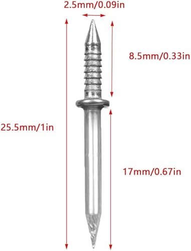 Miniatura 3 de UtySty Paquete de 50 zócalos de madera para montaje en pared, tornillo de doble extremo, clavo invisible, conector de 2 cabezas, fijador especial