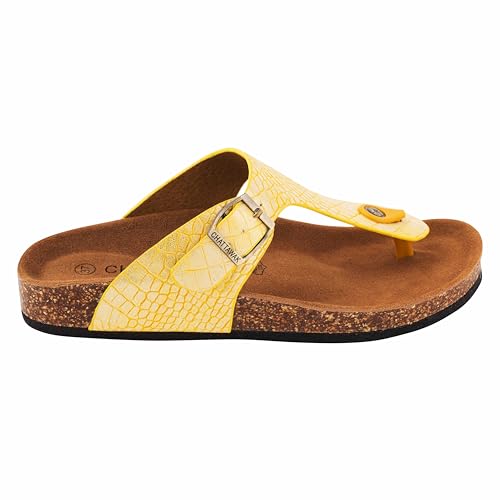 CHATTAWAK Damen 11zeldacrocoyellow 38 Hausschuh, Kroko-Gelb, EU CHATTAWAK Damen 11zeldacrocoyellow 38 Hausschuh, Kroko-Gelb, EU