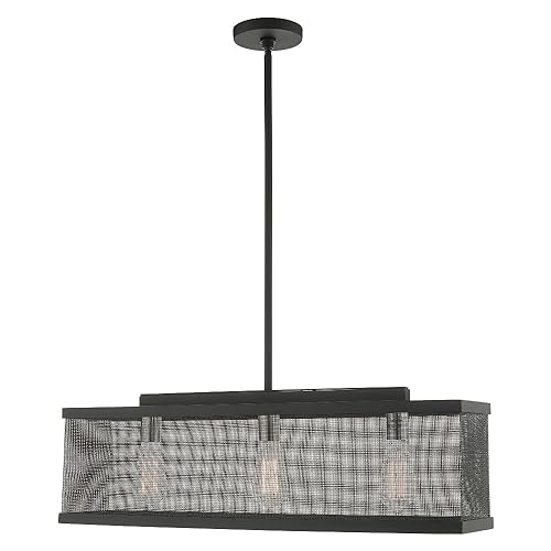 Image of Livex Lighting 46213-04 3 Light Black Chandelier