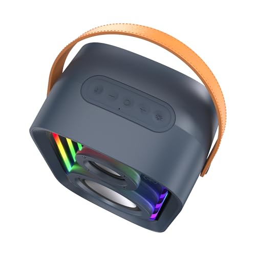 Image of Speck Speaker Gemtones Infinity Speaker Max - Dark Grey /Chrome /Tan