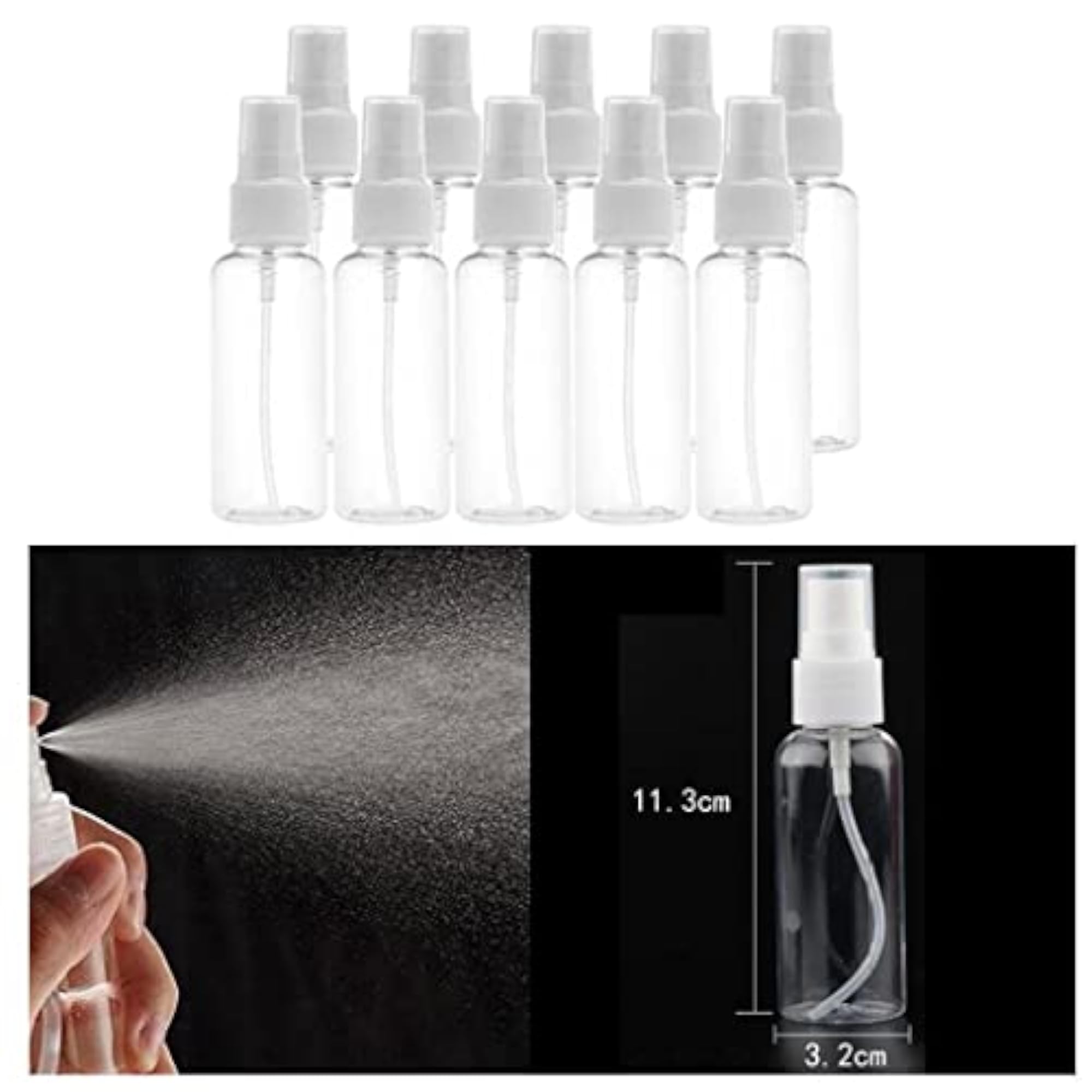 10pcs Clear Empty Fine Mist Perfume Sprayer Bottles