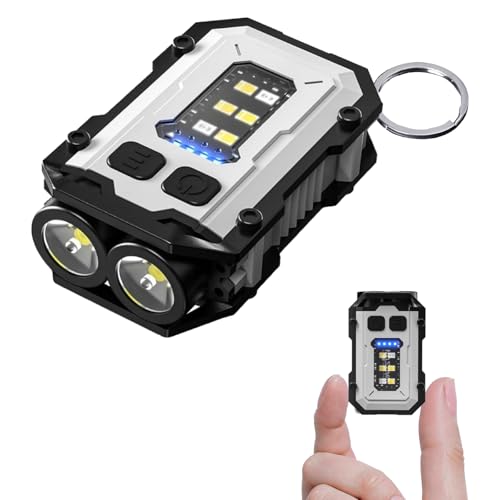 WARSUN Mini lampe de poche EDC rechargeable 300 lumens – Lampe torche LED magnétique compacte avec clip de poche, légère et résistante à l'eau, idéale pour le camping, la randonnée, les situations