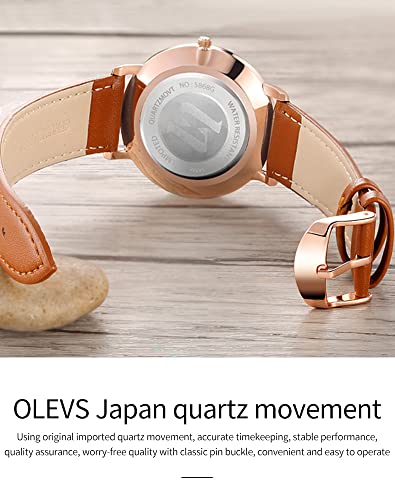 Image of OLEVS Men's Watches Analog Quartz Chronograph Dress Watch Multifunctional Stainsteel Steel Waterproof Classic Original Watch for Man