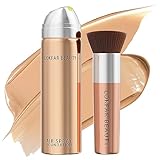 TOSOUATOP Airbrush Foundation Set with Soft Makeup Brush, [Light Weight], [Long Lasting], [Anti-aging Ingredient], [Oil Control Formula], Full Coverage Foundation for All Skin Type, 04# Buff Beige
