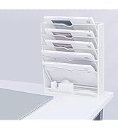 Amazon.co.jp: 壁掛けラック 多機能 卓上収納ラック レターケース 6段