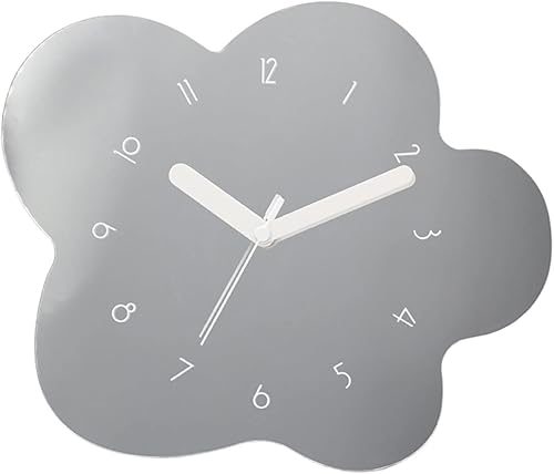 AOKLEY Reloj de pared Modern Flowers Mirror Wall Clock Nordic Simple Silent Non Ticking Clock Creative Petal Art Clock for Home Apartment Bedroom