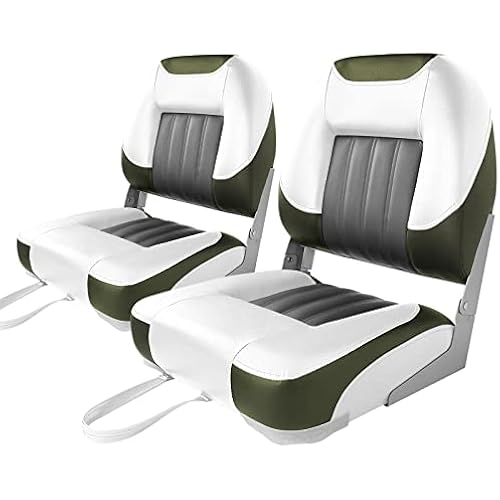XGEAR Fold-Down Boat Seat, Low Back Fishing Boat Chair