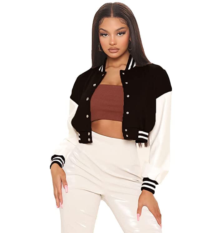 paklon Long Sleeve Crop Versity Jacket for Woman-picture-37