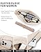 Purses for Women 2PCS Puffer Quilted Crossbody Shoulder Hobo Bags Trendy Ladies Handbag with Coin Wallet 2 Adjustable Straps Beige
