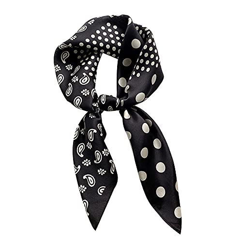 Carré de soie pour femme foulard de tête en soie naturelle imprimée