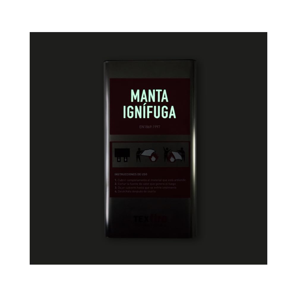 Manta Ignífuga Texfire - Certificada UNE EN 1869, Fabricada En España, Ideal Para Cocinas Y Camping