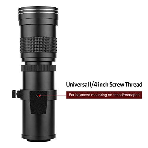 Image of Andoer Camera MF Super Telephoto Zoom Lens F /8.3-16 420-800mm T2 Mount with AI-Mount Adapter Ring Universal 1 /4 Thread Replacement for Nikon AI-Mount D50 D90 D5100 D7000 D3 D5100 D3100 D3000 D60