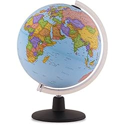 Lampara Gigante Antigua Tecnodidattica, Globo Terráqueo NATGEO Beginners 30, Cartografía Política oficial National Geographic Beginners, Giratorio, Texto en Español, Diámetro de 30 cm