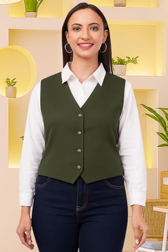 Image of SaintX Women's Waist Coat | Sleeveless | Stylish Executive Wear | Formal Blazer Waistcoat | Office wear