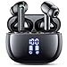 ZIUTY Bluetooth Kopfhörer,Kopfhörer Kabellos Bluetooth 5.3 In Ear Kopfhörer mit 2 ENC Noise Cancelling Mic,48 Std Spielzeit LED Anzeige,HiFi Stereo,IPX7 Wasserdicht Kabellose Kopfhörer-Schwarz