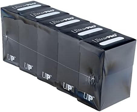 Ultra Pro - Cards Deck Boxes Set of 5 (Black) Perfect for Storing & Protecting Pro Magic/Pokemon/YuGiOh Cards, Great for Sports Cards & Collectible Cards