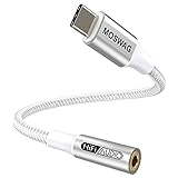 Adaptador USB C a Conector de Auriculares de 3,5 mm, MOSWAG Cable USB C a Audio Auxiliar Dongle Cable Compatible con Pixel 4 3 2 XL, Samsung Galaxy S21 S20 Ultra S20 + Note 20 10 S10 S9 Plus iPad Pro