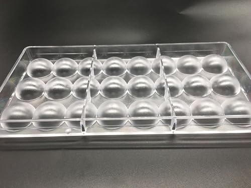 Candy Making Mold, Diamond Clear Polycarbonate Chocolate Mold Jelly Candy Making Mold 21-Piece Tray (Round candy mold) by KOOTIPS - Used condition - Image 4