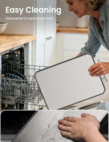 Callsky Cutting Board for Kitchen, Non Toxic Titanium Cutting Board, Double-Sided Metal Chopping Board with Juice Groove, Cutting Boards for Meat, Vegetables and Fruits, Dishwasher Safe Large 16”×11” — view 6