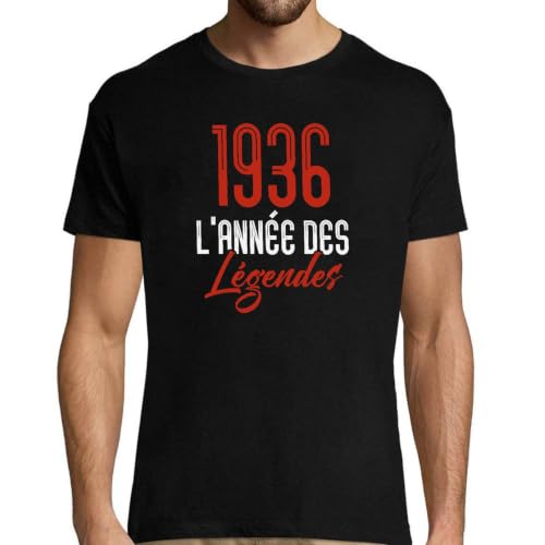 T-Shirt Homme 1936 lannee des Legendes pour un vêtement durable qui ne rétrécit pas