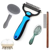Dogs and Cats Grooming Comb Complete Set, Use for Pet's Combing, Brushing, Detangling, Dematting, De