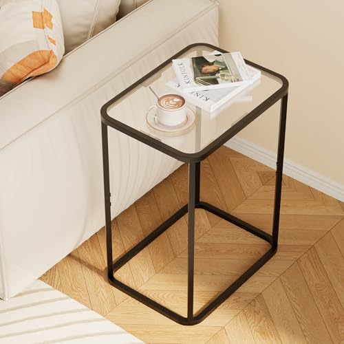 Garden 4 you Glass Side Table, Rectangle End Table...