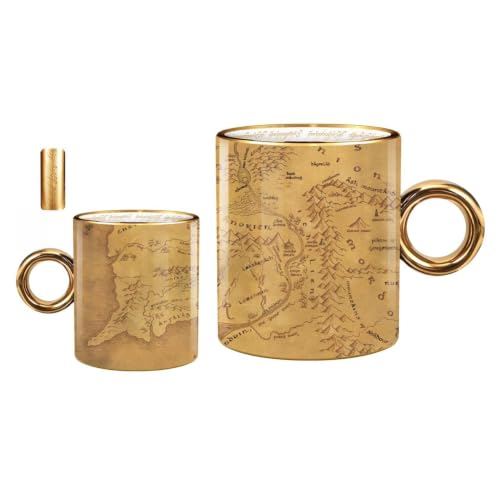 Image of Silver Buffalo Lord of the Rings Gondor Map Foil Ceramic Mug, 20oz