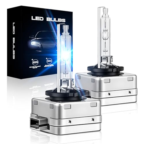 SPOLI D3S Xenon Bulb, 8000K Bule Light Car Headlight Bulb 35W Light, High Low Beam IP68 Waterproof Xenon Headlight Bulbs Pack of 2