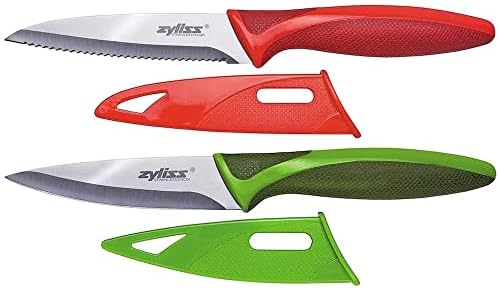 Zyliss Classic Paring Knife Set, 4", Red/Green