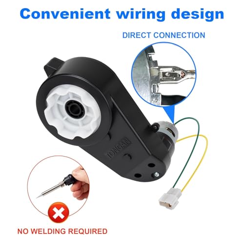 24V Powered Wheels Motor Upgrade RS555 High Speed 40000RPM Motor with Gearbox 2Pcs Replacement for Ride On Toys Compatible with 24 Volt Kids Electric Cars Powered Wheels Drive Engine by Generic - Used condition - Image 4