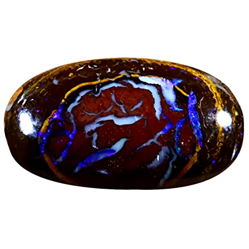 Opale boulder d'Australie 4,76 ct multicolore taillée en forme fantaisie pour création de bijou