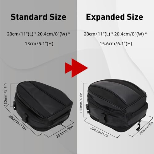 Motorrad Hecktasche,Hecktasche Motorrad Wasserdicht,Sozius Rucksack Klein Abnehmbar Gepäcktasche Satteltasche Multifunktionstasche PU-Leder Fahrradtasche Sport Rucksack