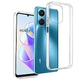 REY Cover in Gel TPU Trasparente per Honor X7a, Ultra Sottile 0,33 mm, Morbido Flessibile, Custodia Silicone