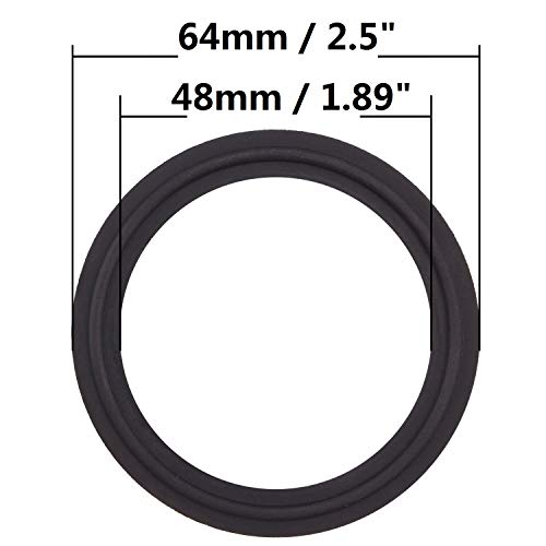 Image of DERNORD 2 inch Buna-N (NBR) Sanitary Gasket Fits Tri-Clover Type Ferrule (Pack of 5)