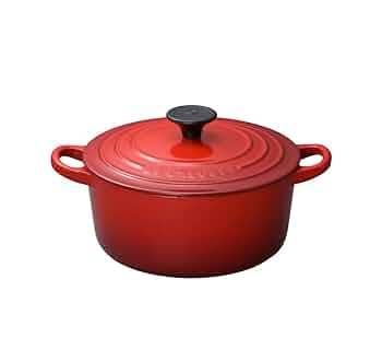 ルクルーゼ　ココットロンド　18cm チリレッド　両手鍋　鍋 シグニチャー ココット・ロンド 18cm チェリーレッド (シルバー