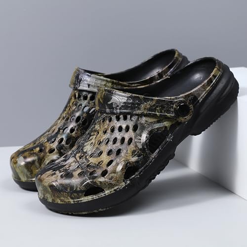 Image of CERYTHRINA Mens Garden Clogs Lightweight Breathable Slip on Sandals Fashions Pool Beach Shoes Non Slip Home Clogs Slippers
